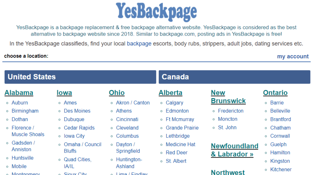Best substitutes for YesBackpage