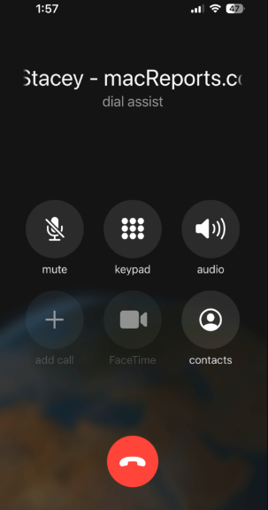 dial assist on iphone